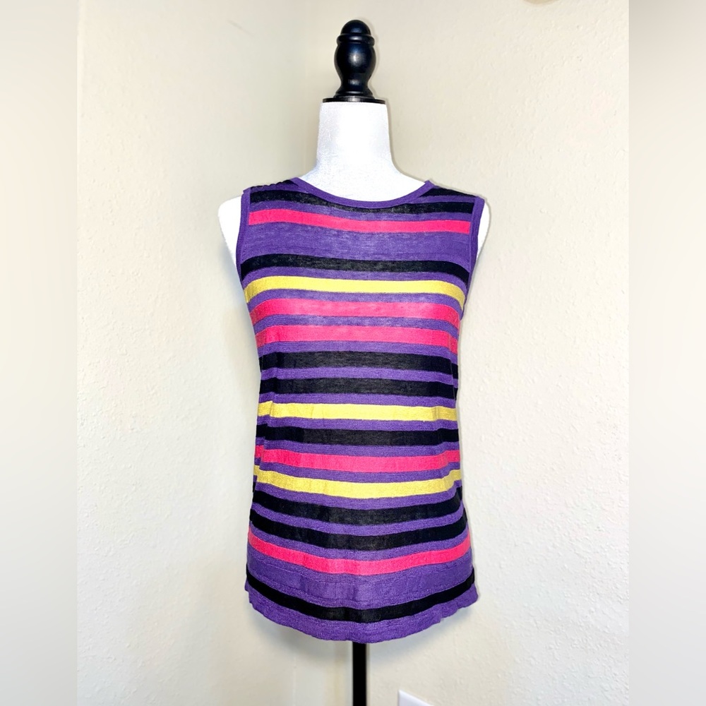 Striped Saks Fifths Avenue mixed Silk Sweater Tank